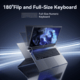 thumbnail image 4 of Laptop 18.5" FHD AX18 Laptop Intel Alder Lake N150 16GB DDR4 512GB SSD 18.5" FHD Windows 11 Pro WiFi 5,Gray, 4 of 7