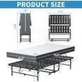 thumbnail image 2 of Folding Bed with Mattress, 75"*38" Thick Memory Foam Mattress, Heavy Duty Metal Portable Bed for Adults, Roll Away Bed Wide Bed Frame Foldable Bed for Guest, Fold Out Bed with Wheels, 2 of 7