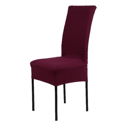 - Spandex Fabric Stretch Removable Dining Chair Cover Protector Slipcover Burgundy