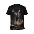 thumbnail image 2 of LAOLIUSN Men's Deer Graphic T Shirt Buck Wildlife Hunting Tee Forest Antler All Over Print Crew Neck Short Sleeve Shirt S-4XL, 2 of 7