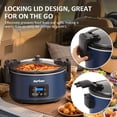 thumbnail image 4 of Sunvivi 8.5 Quart Programmable Slow Cooker with Locking Lid, Digital Timer, Dishwasher Safe, Blue, 4 of 9