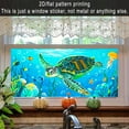 thumbnail image 5 of 2D flat, 1 piece of sea turtle Marine life painted glass sticker - frosted window film in a childlike ocean style, 17.71×39.37in (45×100cm). The electrostatic adsorption PVC window stickers are brigh, 5 of 6