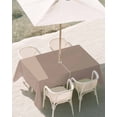thumbnail image 3 of 54x80 Inch Outdoor Tablecloth with Umbrella Hole Zipper Rectangle Warm Beige Rectangular Tablecloths Outside Waterproof Solid Color Farmhouse Beige Patio Table Cloth Cover for Picnic Party, 3 of 8