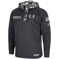 thumbnail image 2 of Men's Colosseum Charcoal Miami Hurricanes OHT Military Appreciation Digi Camo Quarter-Zip Hoodie, 2 of 4