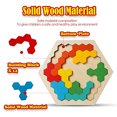 thumbnail image 1 of Rompecabezas hexagonal de madera Rompecabezas Toy Tangram Jigsaw Shape Pattern Block Color Skrtuan Skrtuan, 1 of 2