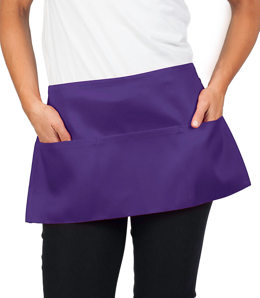 Kng Pack of 6 Purple Waist Apron, 11 inch