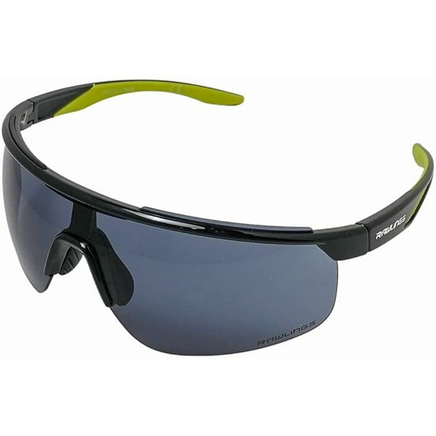 Rawlings LTS Men's Adult Sport Sunglasses Black & Green Frame With