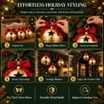 thumbnail image 6 of Luckky Oversized Gold Metal Christmas Jingle Bells, 14 x 10 Inch Giant Sleigh Bell Ornaments with Red Bow, Large Decorative Bells for Porch, Yard, Mantel, Indoor Outdoor Holiday Decor, Set Of 3, 6 of 7