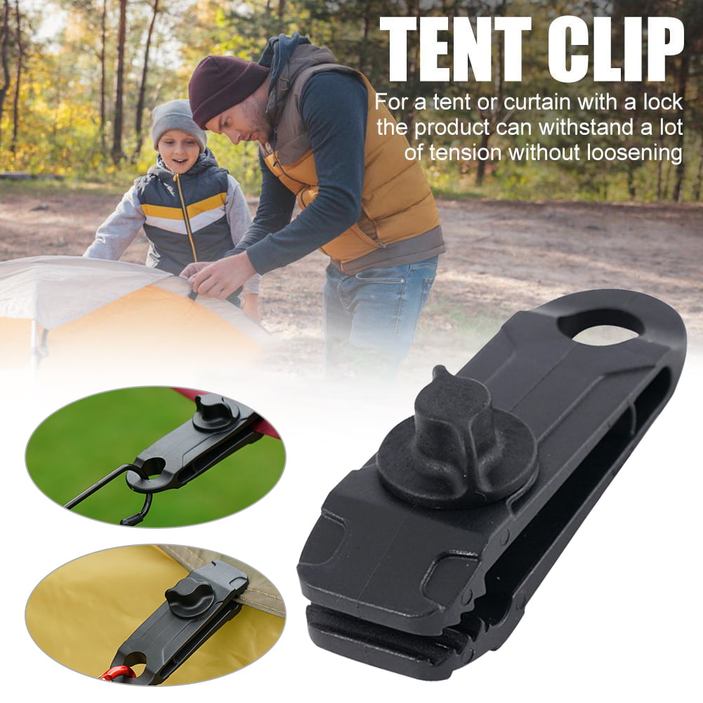 10* Tarp Clips Multi-Purpose Tent Awning Clamps Set Camping Clamp Clip Tool UK 
