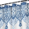 thumbnail image 3 of Blue Ethnic Floral Border Pattern Shower Curtain 72"x72" ,Bathroom Decorative Shower Curtains Set with 12 Hooks,Modern Waterproof Washable Shower Curtain, 3 of 6