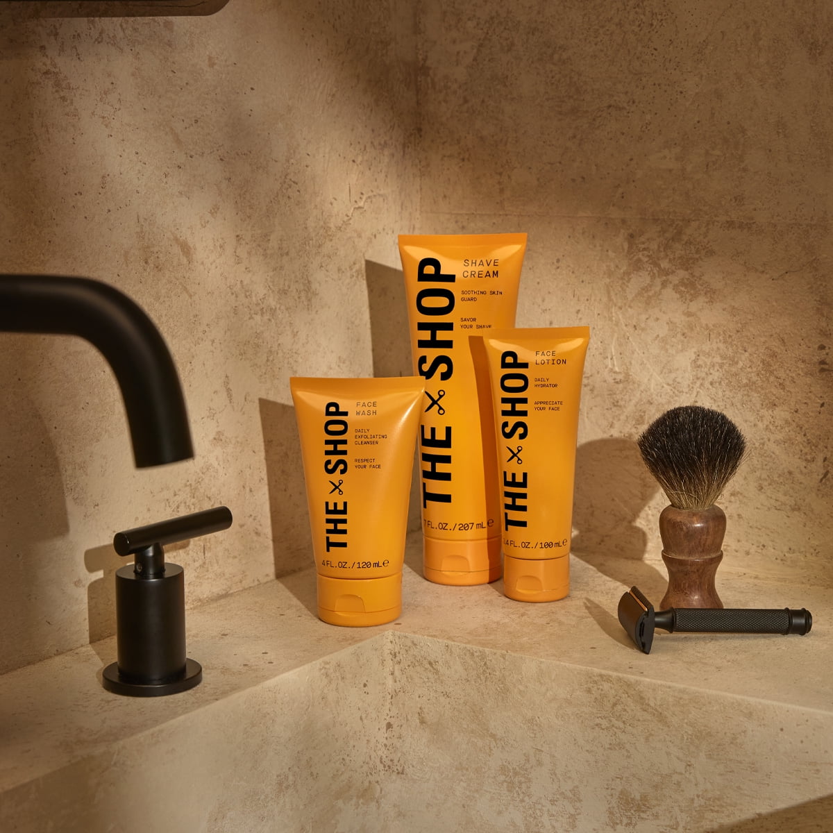 The Shop Face Wash Daily Exfoliating Cleanser for Men, All Skin Types 4 fl oz