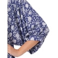 thumbnail image 5 of DARING DIVA Floral Summer 3/4 Sleeve Flare Mini Dress S Blue, 5 of 6
