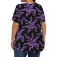 thumbnail image 5 of Fantaslook Womens Plus Size Tops Tunic Short Sleeve Shirts Floral Blouses Loose Summer Tops, 5 of 9