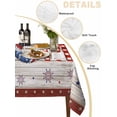 thumbnail image 5 of 4th of July Suqare Tablecloth - 54 x 54 Inch, Stars Striped Farmhouse American Flag Wood Grain Waterproof & StainResistant Tablecloth, Washable Oil-proof Table Cover for Dining/Party/Wedding/Buffet, 5 of 9