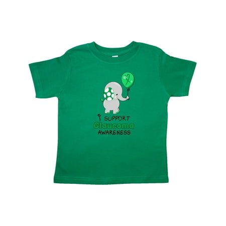

Inktastic I Support Glaucoma Awareness Elephant and Balloon Gift Toddler Boy or Toddler Girl T-Shirt