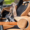 thumbnail image 3 of Funda de asiento delantero para perros, 100% impermeable antideslizante, protector de asiento de coche para mascotas, cubierta acolchada y duradera de asiento para perro para coches, camiones y camion Feliz Sencillez, 3 of 5