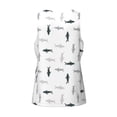thumbnail image 5 of Easygdp Party Shark Cute Men's Tank Top, Sleeveless Muscle T Shirts, Breathable, Quick-Dry, Loose for Gym, Running, Fitness - XX-Large, 5 of 9
