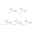 thumbnail image 1 of Unique Bargains 10Set Ribbon Crimp Clamp Ends Lobster Claw Clasps & Chain 16mm Silver White for DIY, 1 of 7