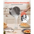 thumbnail image 5 of VEVOR 4 QT Saucepan, Stainless Steel Saucepan with Glass Lid, Multipurpose Nonstick Stainless Steel Small Cooking Sauce Pot with Ergonomic Handle, Friendly for Oven, Dishwasher, Induction Cooker, 5 of 9