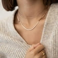 thumbnail image 2 of Turandoss Dainty Thick Snake Choker Necklace 14K Gold Plated Paperclip Flat Herringbone Snake Chain Choker Chain for Women 4mm Snake Chain Jewelry Mothers Day Birthday Gifts, 2 of 6