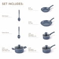 thumbnail image 3 of Elements by Thyme & Table 10-Piece Blue Ceramic Non-Stick Cookware Set, 3 of 15
