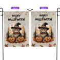 thumbnail image 2 of Happy Halloween Scottish Fold Witches Hat Pumpkin Carving Garden Flag 12x18in Double Sided Cat Lover Kitten Owner Gifts Outdoor Decor - 02019, 2 of 5