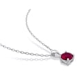 thumbnail image 4 of 1,00 carat (CTW) Collier pendentif Ruby Solitaire cr???? en laboratoire en argent sterling avec cha?«ne, 4 of 4