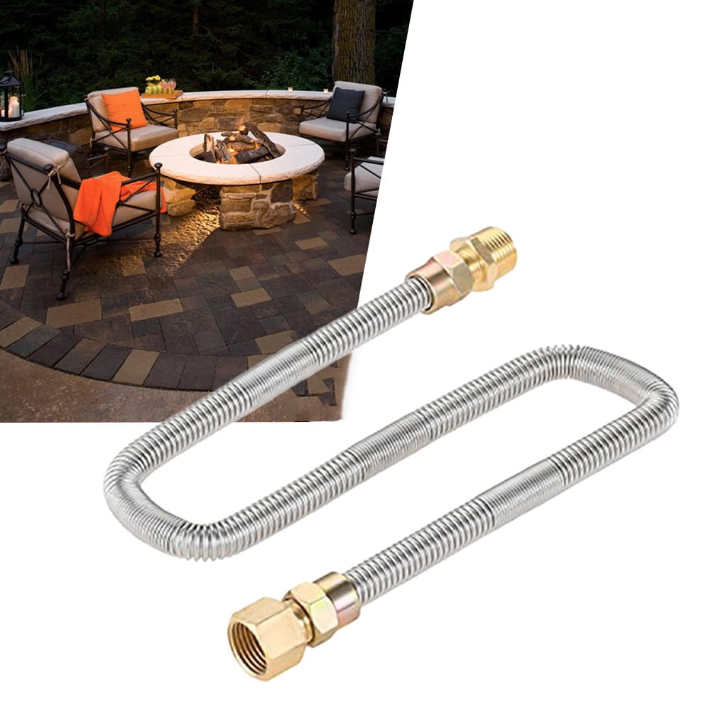 Arkzeo Propane Fire Corrugated Hose Tube 24" Corrugated Hose Gas Line For Fireplace