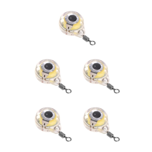 QualitChoice Mini Lampes LED de Pêche Réutilisables Leurres Artificiels Multicolores Résistants à l'Usure Accessoire sous-Marin à Grand Portée comme Montré. 5Ensemble