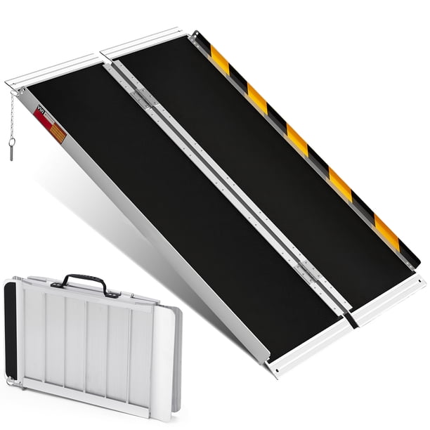 Yeshouse rampa plegable portátil de aluminio para sillas de ruedas, superficie antideslizante, compatible con la normativa ADA, ideal para escalones, puertas, bordillos, coches, scooters y andadores