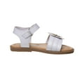 thumbnail image 3 of Petalia Hook And Loop Toddler Girl'S Flower Open Toe Strap Sandals, White, 8, 3 of 5
