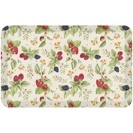 GelPro Designer Comfort Summer Fruit Kitchen Floor Mat, Sand, 20"x 32", Sand