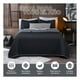 thumbnail image 4 of Edredón Ligero Real Textil + 2 Fundas de Almohada, Juego de Colcha King Size, Color Negro/Gris, 4 of 7