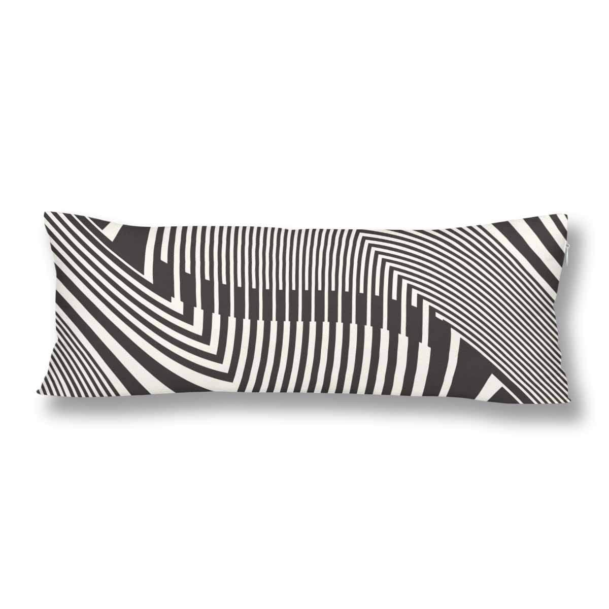 ABPHOTO Abstract Striped Geometric Seamless Pattern Body Pillow Covers