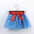 thumbnail image 3 of Efsteb Kids Girls Dance Tutu Skirt Elastic Waist Dots Print Dance Skirts Princess Dress (Blue,5 Years), 3 of 5