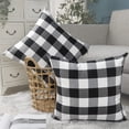 thumbnail image 1 of Fundas Decorativas para Cojines CARRIE HOME 46x46 cm a Cuadros Negros - Juego, 1 of 7