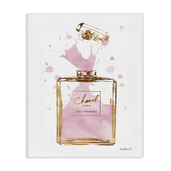 Stupell Industries Art Deco Fashion Designer Perfume Pink Gold Watercolor Canvas Art, 16 x 20, by Amanda Greenwood