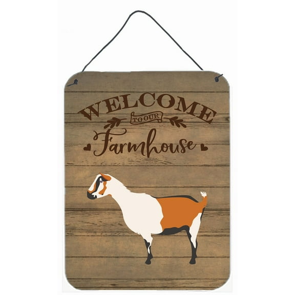 Caroline's Treasures CK6824DS1216 Alpine Goat Welcome Wall or Door Hanging Prints, 12x16, multicolor