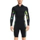 thumbnail image 3 of Traje de neopreno para hombres Calentamiento Durable Accesorios para deportes acuáticos Suministros deportivos Ropa de natación de plástico Trajes húmedos masculinos simples para deportes negros XXL kenally  OD003630-04, 3 of 7