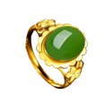 thumbnail image 5 of Unisex 24K Gold Plated Ring Adjustable White Copper Inlaid Gemstone Drop Shape Fashion Jewelry Gifts For Women, 5 of 10