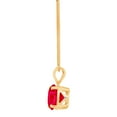 thumbnail image 2 of 0.5 ct Brilliant Round Cut Solitaire Simulated Ruby 18K Yellow Gold Pendant with 16" Chain, 2 of 4