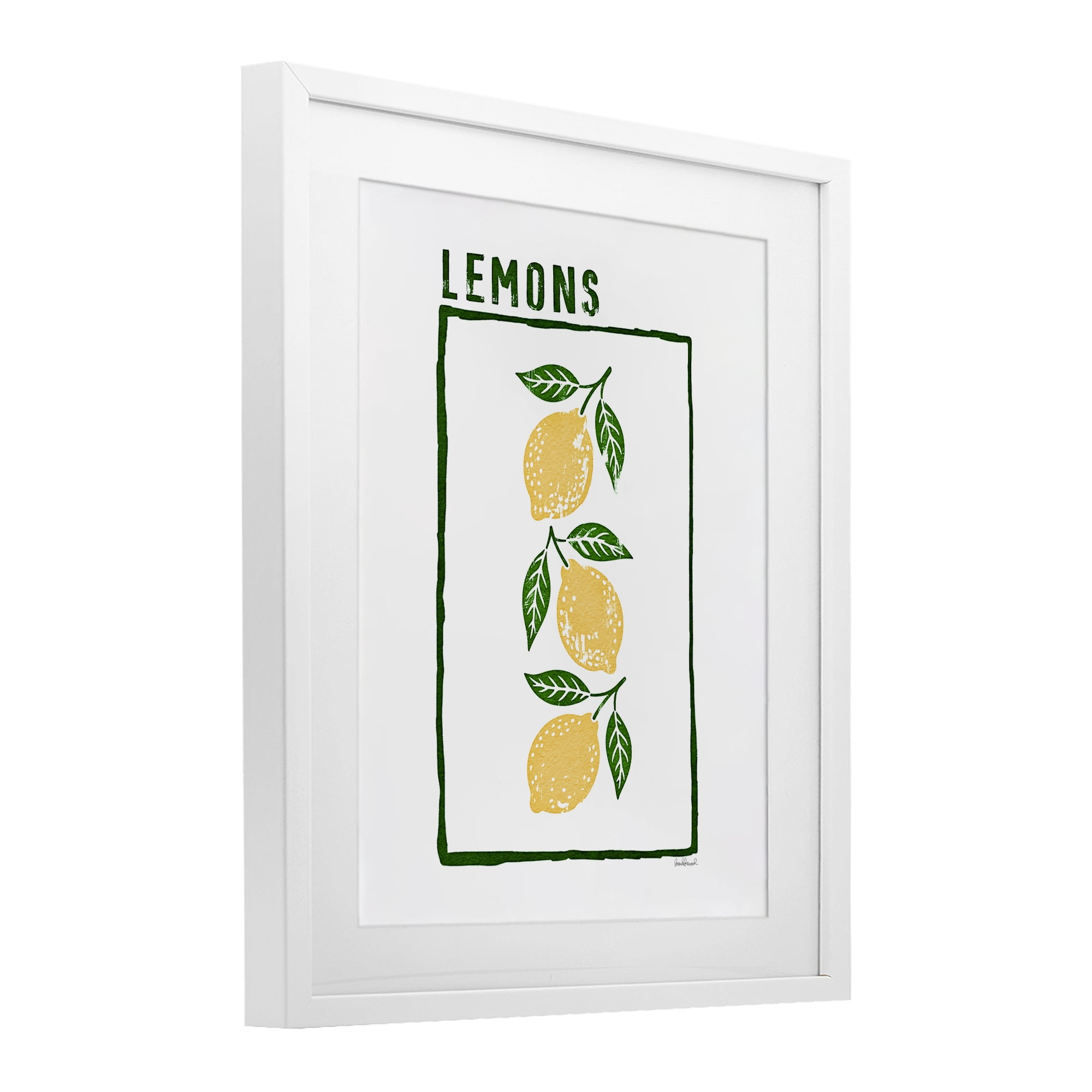 Stupell Industries Tasty Summer Lemons White Framed Print Under Glass, design by Amanda Greenwood