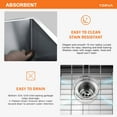 thumbnail image 2 of TORVA 16 Gauge Stainless Steel Undermount Kitchen Sink 30x18x10 inch Single Bowl Deep Bar Sink, 2 of 8