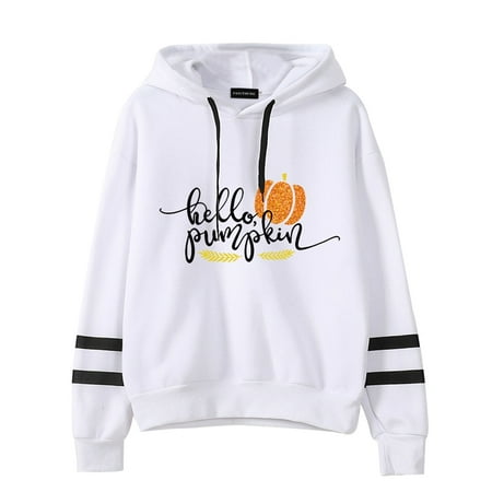 Fancyleo 2019 New Fashion Women Hoodie Halloween Pumpkin And Letter Printed Hooded Hoodie Loose Causal Long Sleeve Female Pullover