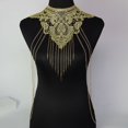 thumbnail image 1 of Femmes Dentelle Creux Collier de Fleurs Femmes Chaînes avec Multilayer Déclaration Corps Bijoux Pompons, 1 of 1