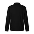 thumbnail image 3 of eileial Men's Waffle Knit Long Sleeve Casual Polo Shirts,Black S, 3 of 5