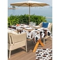 thumbnail image 5 of Outdoor Tablecloth with Umbrella Hole for Patio/Picnic/Party/Camping, Brown Bear Elk Cabin Waterproof Table Cloth Rectangle Table Cover Washable, Farmhousee Pine Tree Forest (60"x 84"), 5 of 9