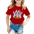 thumbnail image 4 of Kid Boys T Shirts Short Sleeve Easter Outfit Easter Egg Print Summer Tops Crewneck Tees Trendy Clothes For Girls 6-8 Years, 4 of 4