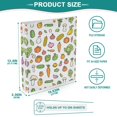 thumbnail image 3 of FORMRS 3 Ring Binder 1.5 inch with Pockets Clip Board 200 Sheets Capacity, Green Vegetables Pattern, 3 of 8