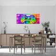 thumbnail image 4 of Erosebridal Rainbow Geometric Buffalo Canvas Wall Art Set of 3, Gamer Gaming Game Gamepad Wall Decor for Kitchen, 4 of 5